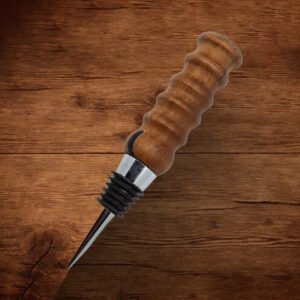 Wine Bottle Stopper - Sapele Wood from Africa