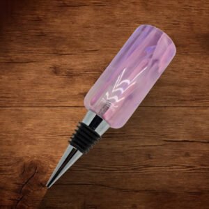 Wine Bottle Stopper - Cotton Candy - Pink and Clear Resin