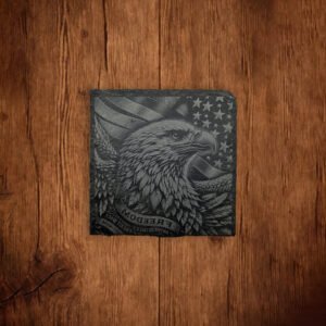 Slate Coaster Eagle and Flag