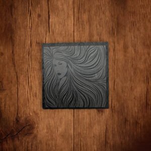 Slate Coaster Hair Flowing