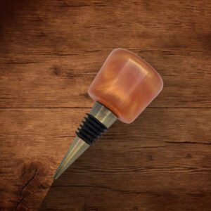 Wine Bottle Stopper - Orange Pearl Resin
