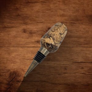 Wine Bottle Stopper - Spalted Olive Wood from Bethlehem
