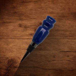 Wine Bottle Stopper - Blue Pearl Resin