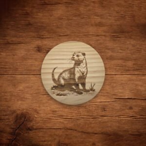 Wood Coaster Otter
