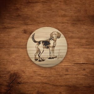 Wood Coaster Beagle
