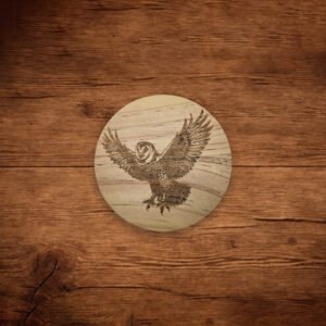 Wood Coaster - Owl