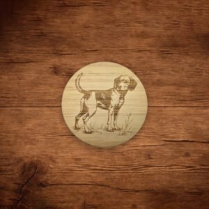 Wood Coaster Beagle