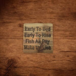Wood Coaster -Early To Bed - Early To Rise