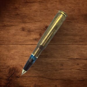 50 Cal Bullet - Blue Resin and Black Walnut