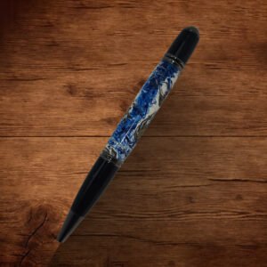 Gatsby - Blue and White Resin with Pine Cone