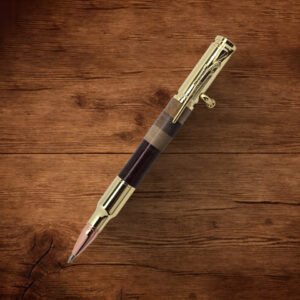 30 Cal Bolt - Brown Resin with Gold Spect and Black Walnut and Cherry Wood 08