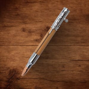 30 Cal Bolt - Olive Wood with a strip of Black Walnut