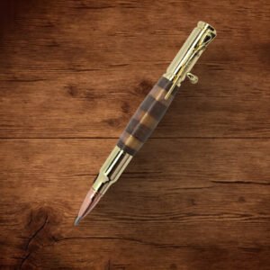 30 Cal Bolt - Segmented - Black Walnut and Gold Resin